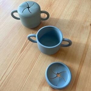 Baby Bliss Toddler Snack Cups with Handles (set of 2)